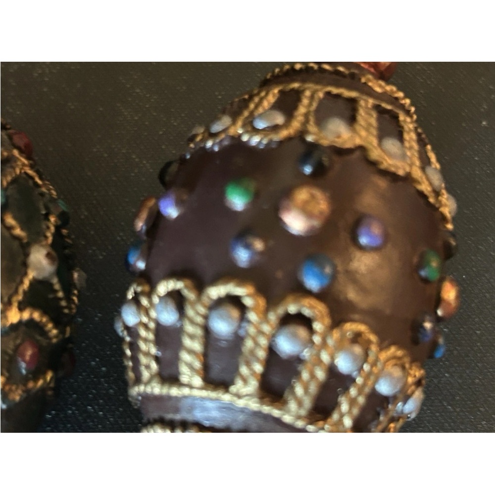 Egg Shaped Moroccan Style Wine Bottle Stoppers Cork Set w/ Holder Unique - Picture 9 of 11